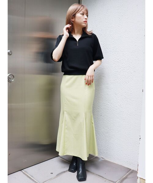 MURUA（ムルーア）の「バックスリットハイウエストマーメイドスカート（スカート・レディース・その他1/ブラック/グリーン/ベージュ・0/1/2）」の10枚目の写真