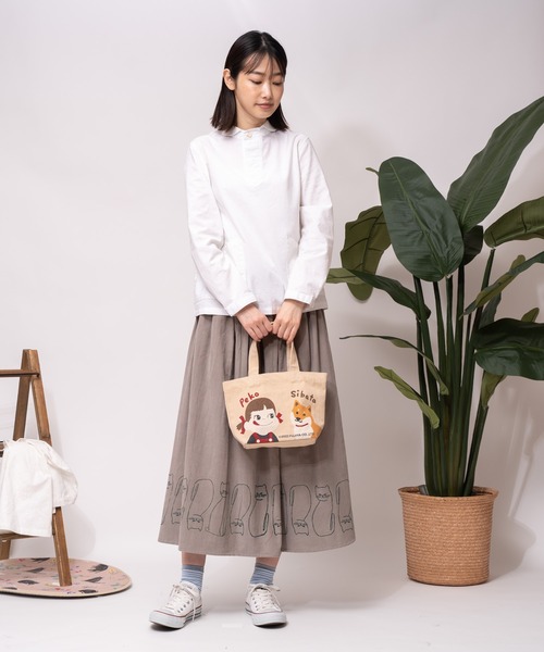 salle de bal（サルデバル）の「ペコちゃん ミルキー ミニ トート バッグ  miniTOTEpokoshiba FRH（トートバッグ・レディース・ベージュ/ピンク/ナチュラル/ブルー/グリーン・FREE）」の6枚目の写真