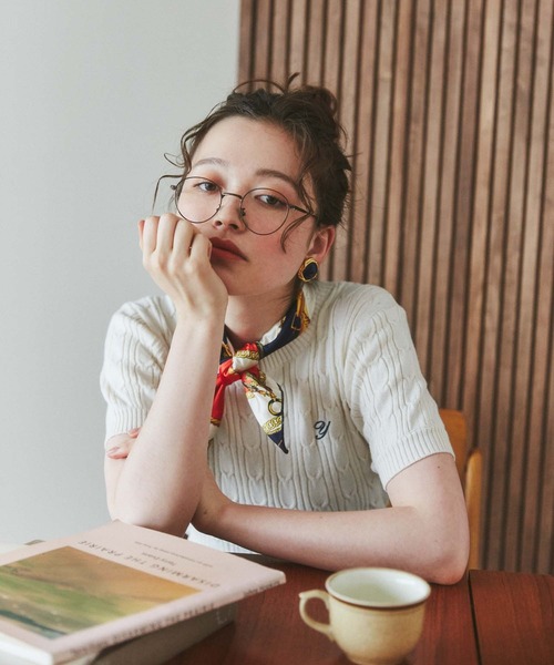 WEGO(ウィゴー)の「半袖ニット(ニット/セーター・レディース・アイボリー・FREE)」の1枚目の写真