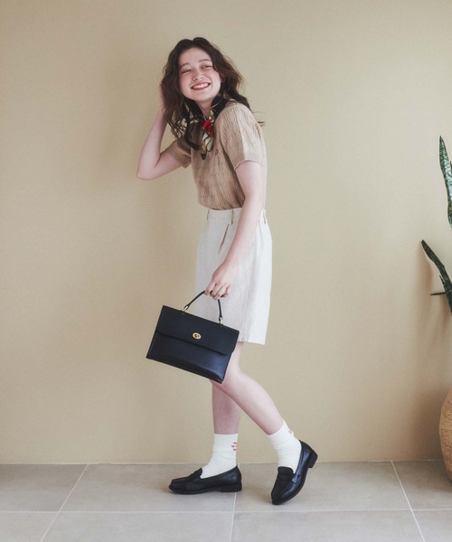 WEGO(ウィゴー)の「半袖ニット(ニット/セーター・レディース・アイボリー・FREE)」の4枚目の写真