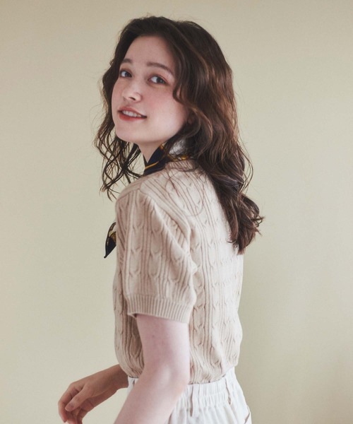 WEGO(ウィゴー)の「半袖ニット(ニット/セーター・レディース・アイボリー・FREE)」の6枚目の写真