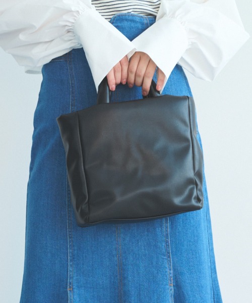 FREE'S MART（フリーズマート）の「◆ソフト2Wayバッグ（ショルダーバッグ・レディース・ブラック/ピンク・ﾌﾘ-）」の2枚目の写真