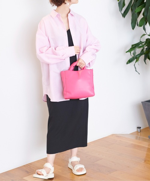 FREE'S MART（フリーズマート）の「◆ソフト2Wayバッグ（ショルダーバッグ・レディース・ブラック/ピンク・ﾌﾘ-）」の7枚目の写真