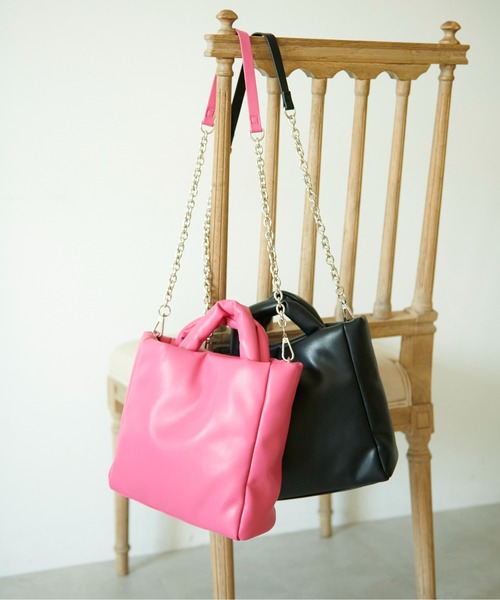 FREE'S MART（フリーズマート）の「◆ソフト2Wayバッグ（ショルダーバッグ・レディース・ブラック/ピンク・ﾌﾘ-）」の16枚目の写真