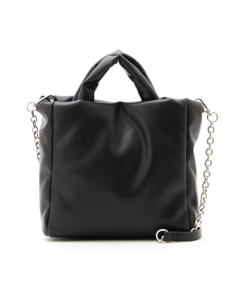 FREE'S MART（フリーズマート）の「◆ソフト2Wayバッグ（ショルダーバッグ・レディース・ブラック/ピンク・ﾌﾘ-）」の12枚目の写真