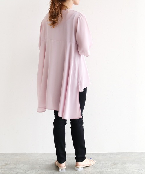 reca（レカ）の「テールカットシアーブラウス（シャツ/ブラウス・レディース・ホワイト/スモークピンク・M/L）」の11枚目の写真