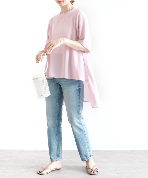 reca（レカ）の「テールカットシアーブラウス（シャツ/ブラウス・レディース・ホワイト/スモークピンク・M/L）」の4枚目の写真