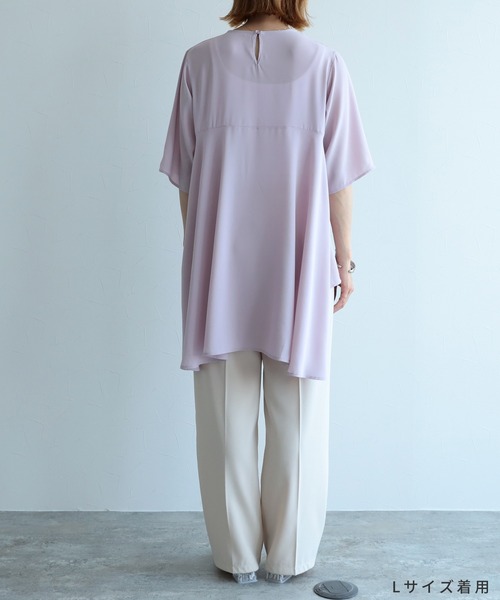 reca（レカ）の「テールカットシアーブラウス（シャツ/ブラウス・レディース・ホワイト/スモークピンク・M/L）」の19枚目の写真