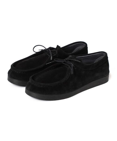 黒スエードモカシンデッキシューズ デッキシューズ 合成皮革/フェイクスウェードモカシンシューズ メンズ