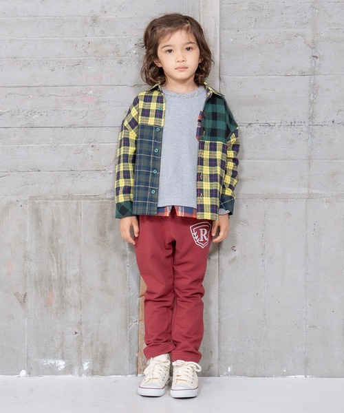 RAGMART（ラグマート）の「チェックシャツ（シャツ/ブラウス・キッズ・パープル/イエロー・110cm/100cm/120cm/130cm）」の6枚目の写真