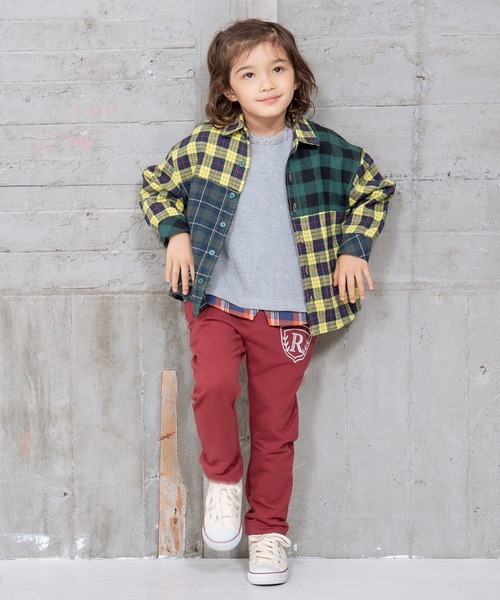 RAGMART（ラグマート）の「チェックシャツ（シャツ/ブラウス・キッズ・パープル/イエロー・110cm/100cm/120cm/130cm）」の7枚目の写真