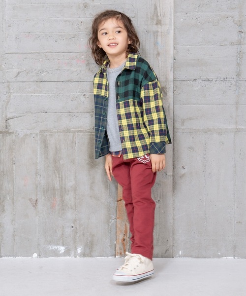 RAGMART（ラグマート）の「チェックシャツ（シャツ/ブラウス・キッズ・パープル/イエロー・110cm/100cm/120cm/130cm）」の8枚目の写真