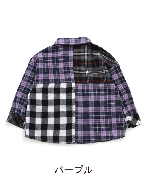 RAGMART（ラグマート）の「チェックシャツ（シャツ/ブラウス・キッズ・パープル/イエロー・110cm/100cm/120cm/130cm）」の13枚目の写真