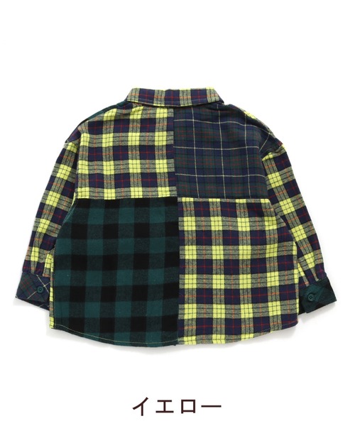 RAGMART（ラグマート）の「チェックシャツ（シャツ/ブラウス・キッズ・パープル/イエロー・110cm/100cm/120cm/130cm）」の11枚目の写真