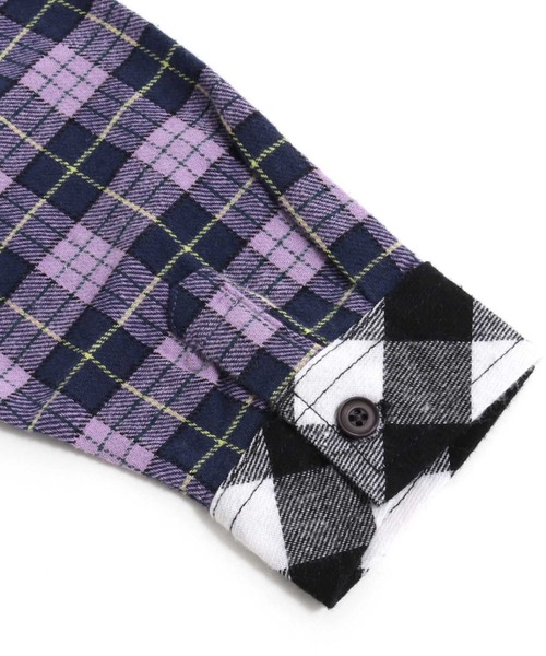 RAGMART（ラグマート）の「チェックシャツ（シャツ/ブラウス・キッズ・パープル/イエロー・110cm/100cm/120cm/130cm）」の10枚目の写真