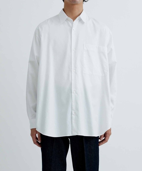 ADAM ET ROPE'(アダムエロペ)の「ビッグシルエット レギュラーカラーシャツ(シャツ/ブラウス・メンズ・ホワイト/グリーン・M/L)」の10枚目の写真