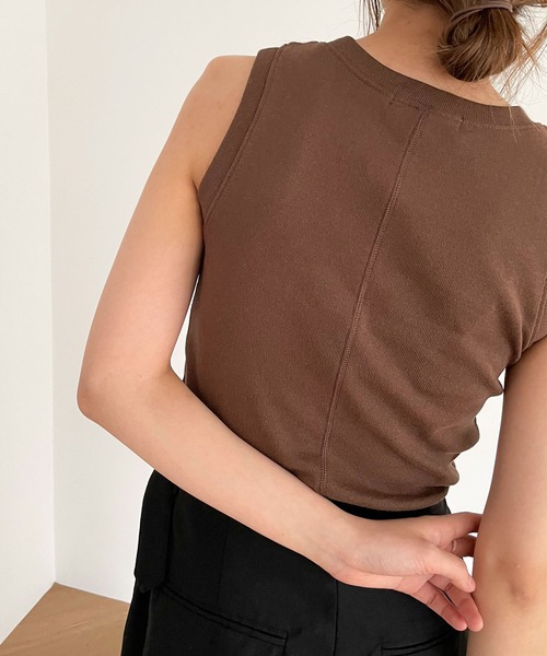 CANAL JEAN（キャナルジーン）の「RED CHOP WORKS(レッドチョップワークス) フライスタンクトップ（タンクトップ・レディース・ホワイト/ブラック/ブラウン・38）」の4枚目の写真