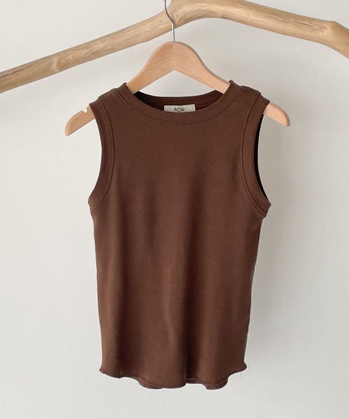 CANAL JEAN（キャナルジーン）の「RED CHOP WORKS(レッドチョップワークス) フライスタンクトップ（タンクトップ・レディース・ホワイト/ブラック/ブラウン・38）」の8枚目の写真