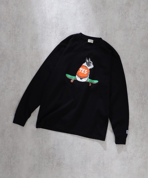 The Endless Summer（エンドレスサマー）の「TES SKATE BUHI LONG SLEEVE T-SHIRT / ロンT（Tシャツ/カットソー・メンズ・ブラック/ホワイト/ダークグリーン/ネイビー/ベージュ/ミント・SMALL/MEDIUM/LARGE/X-LARGE）」の9枚目の写真