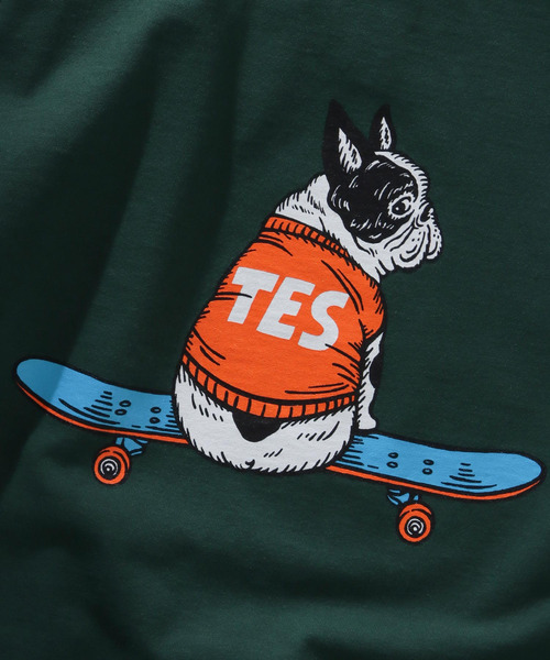 The Endless Summer（エンドレスサマー）の「TES SKATE BUHI LONG SLEEVE T-SHIRT / ロンT（Tシャツ/カットソー・メンズ・ブラック/ホワイト/ダークグリーン/ネイビー/ベージュ/ミント・SMALL/MEDIUM/LARGE/X-LARGE）」の12枚目の写真
