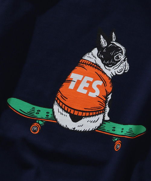 The Endless Summer（エンドレスサマー）の「TES SKATE BUHI LONG SLEEVE T-SHIRT / ロンT（Tシャツ/カットソー・メンズ・ブラック/ホワイト/ダークグリーン/ネイビー/ベージュ/ミント・SMALL/MEDIUM/LARGE/X-LARGE）」の14枚目の写真