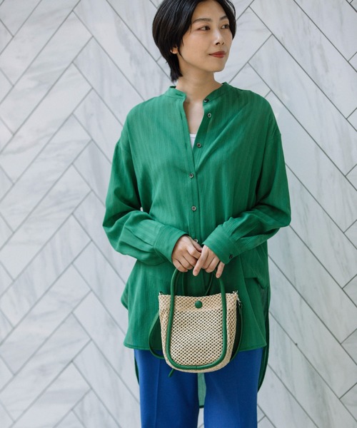 Munich(ミューニック)の「ストロートートバッグ(かごバッグ・レディース・ブラック/ダークブラウン/グリーン/キャメル・FREE)」の13枚目の写真