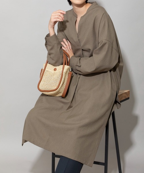 Munich(ミューニック)の「ストロートートバッグ(かごバッグ・レディース・ブラック/ダークブラウン/グリーン/キャメル・FREE)」の18枚目の写真