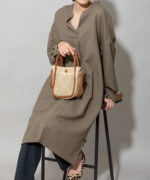 Munich(ミューニック)の「ストロートートバッグ(かごバッグ・レディース・ブラック/ダークブラウン/グリーン/キャメル・FREE)」の19枚目の写真