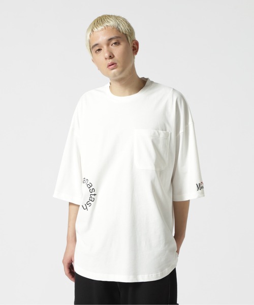 MANASTASH（マナスタッシュ）の「MANASTASH/マナスタッシュ　MS Circle logo tee　MSサークルロゴティー（Tシャツ/カットソー・メンズ・ホワイト/ベージュ/ブラック・L/M）」の2枚目の写真