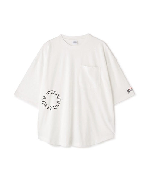 MANASTASH（マナスタッシュ）の「MANASTASH/マナスタッシュ　MS Circle logo tee　MSサークルロゴティー（Tシャツ/カットソー・メンズ・ホワイト/ベージュ/ブラック・L/M）」の16枚目の写真