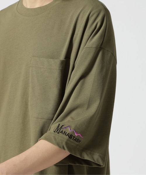 MANASTASH（マナスタッシュ）の「MANASTASH/マナスタッシュ　MS Circle logo tee　MSサークルロゴティー（Tシャツ/カットソー・メンズ・ホワイト/ベージュ/ブラック・L/M）」の8枚目の写真