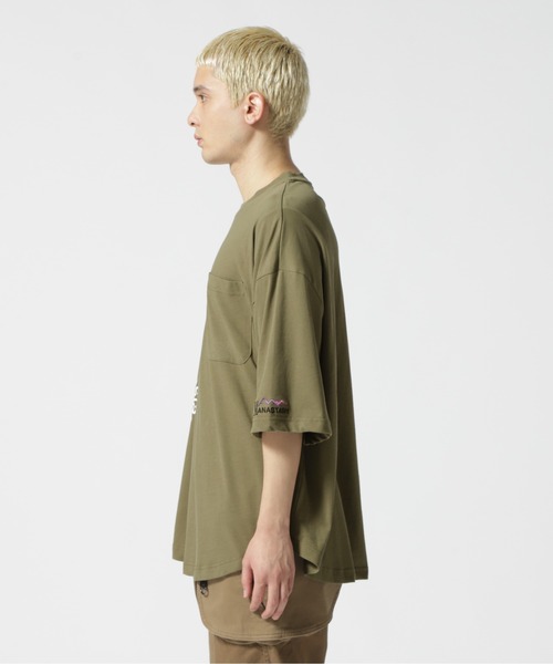 MANASTASH（マナスタッシュ）の「MANASTASH/マナスタッシュ　MS Circle logo tee　MSサークルロゴティー（Tシャツ/カットソー・メンズ・ホワイト/ベージュ/ブラック・L/M）」の5枚目の写真