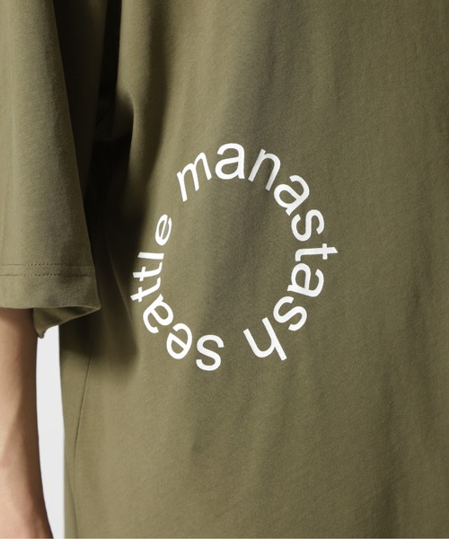 MANASTASH（マナスタッシュ）の「MANASTASH/マナスタッシュ　MS Circle logo tee　MSサークルロゴティー（Tシャツ/カットソー・メンズ・ホワイト/ベージュ/ブラック・L/M）」の10枚目の写真