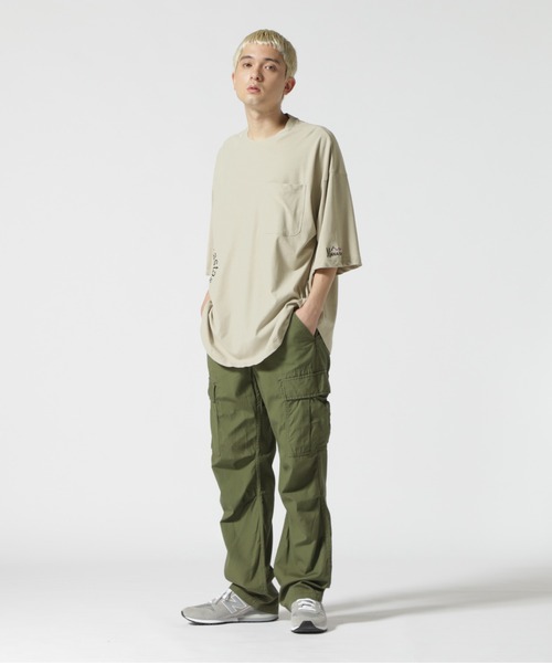 MANASTASH（マナスタッシュ）の「MANASTASH/マナスタッシュ　MS Circle logo tee　MSサークルロゴティー（Tシャツ/カットソー・メンズ・ホワイト/ベージュ/ブラック・L/M）」の15枚目の写真