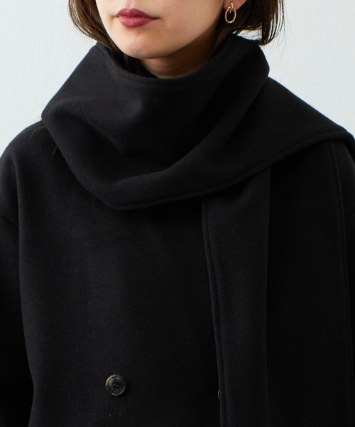 natural couture（ナチュラルクチュール）の「2022AWアイテム/マフラー付きレディコート（その他アウター・レディース・ブラック/ベージュ/ピンク/アイボリー/その他1・FREE）」の22枚目の写真