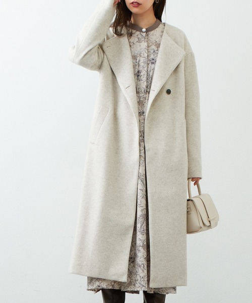 natural couture（ナチュラルクチュール）の「2022AWアイテム/マフラー付きレディコート（その他アウター・レディース・ブラック/ベージュ/ピンク/アイボリー/その他1・FREE）」の19枚目の写真