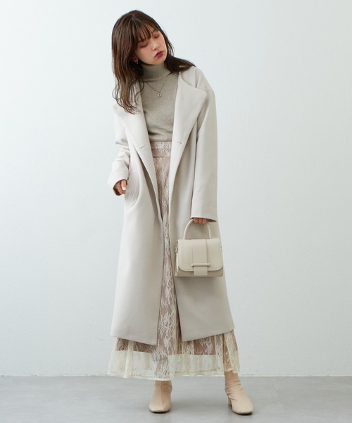 natural couture（ナチュラルクチュール）の「2022AWアイテム/マフラー付きレディコート（その他アウター・レディース・ブラック/ベージュ/ピンク/アイボリー/その他1・FREE）」の12枚目の写真