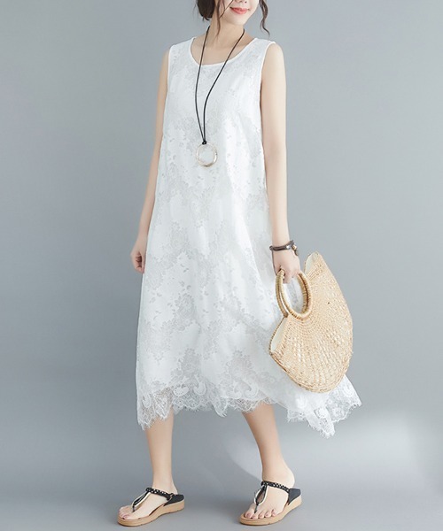 Doux Belle(ドゥーベル)の「レースマキシワンピース(ワンピース・レディース・ホワイト/ブラック・MEDIUM/LARGE/X-LARGE/XX-LARGE)」の9枚目の写真