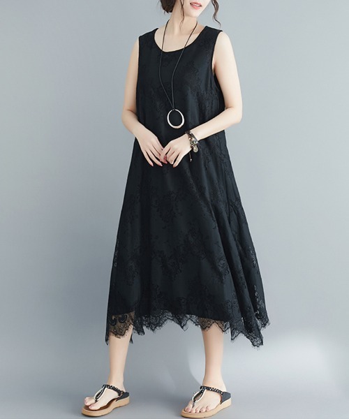 Doux Belle(ドゥーベル)の「レースマキシワンピース(ワンピース・レディース・ホワイト/ブラック・MEDIUM/LARGE/X-LARGE/XX-LARGE)」の5枚目の写真