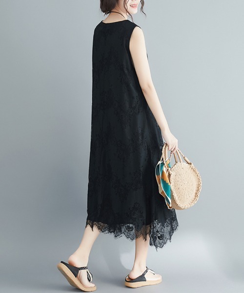 Doux Belle(ドゥーベル)の「レースマキシワンピース(ワンピース・レディース・ホワイト/ブラック・MEDIUM/LARGE/X-LARGE/XX-LARGE)」の15枚目の写真