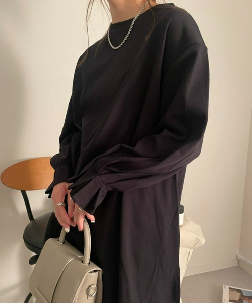 sakishimatokyo(サキシマトーキョー)の「ポンチ袖口タックチュニック(シャツ/ブラウス・レディース・ブラック/アイボリー・FREE)」の13枚目の写真