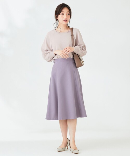 ANY SIS(エニィスィス)の「【洗える】タックポイント ニット(ニット/セーター・レディース・ライトグレー系/ダークグリーン系/ネイビー系/ふじ色系/レッド系・2)」の10枚目の写真