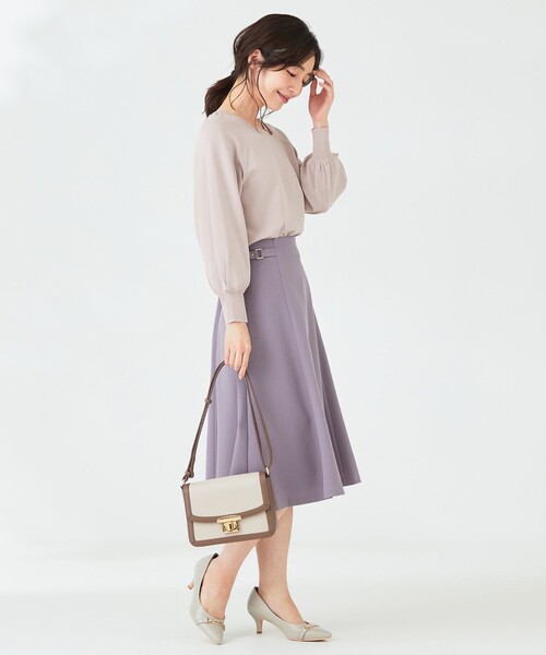 ANY SIS(エニィスィス)の「【洗える】タックポイント ニット(ニット/セーター・レディース・ライトグレー系/ダークグリーン系/ネイビー系/ふじ色系/レッド系・2)」の11枚目の写真