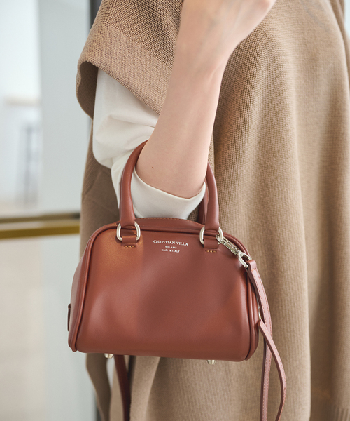CHRISTIAN VILLA(クリスチャンヴィラ)の「【CHRISTIAN VILLA /クリスチャン ヴィラ】MINI ハンドルバッグ(ハンドバッグ・レディース・ブラック/キャメル・FREE)」の12枚目の写真