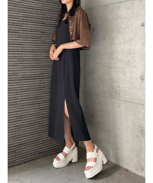 ENVYM（アンビー）の「エンブロイダリーショートＳＨ（Tシャツ/カットソー・レディース・ホワイト/ブラウン・FREE）」の7枚目の写真