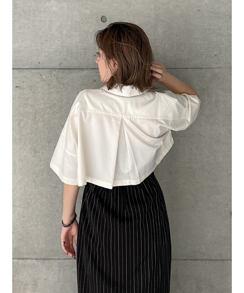 ENVYM（アンビー）の「エンブロイダリーショートＳＨ（Tシャツ/カットソー・レディース・ホワイト/ブラウン・FREE）」の10枚目の写真