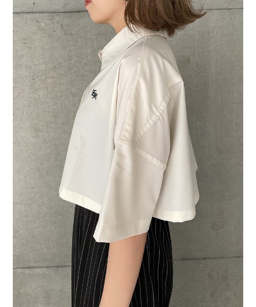 ENVYM（アンビー）の「エンブロイダリーショートＳＨ（Tシャツ/カットソー・レディース・ホワイト/ブラウン・FREE）」の17枚目の写真