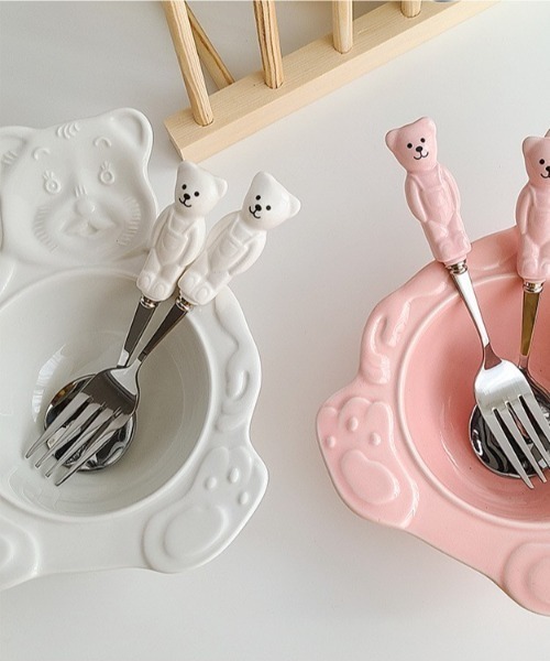 Made in I(メイドインアイ)の「ベアスプーン&フォークセット(カトラリー・レディース・ピンク/イエロー/ホワイト・FREE)」の18枚目の写真