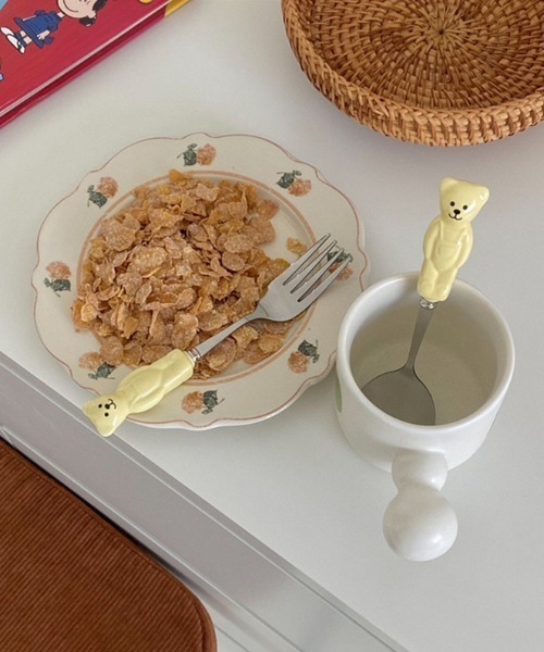 Made in I(メイドインアイ)の「ベアスプーン&フォークセット(カトラリー・レディース・ピンク/イエロー/ホワイト・FREE)」の21枚目の写真