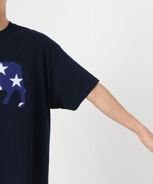 JOURNAL STANDARD（ジャーナルスタンダード）の「TAKE IT TAKE STORE COW Tシャツ（Tシャツ/カットソー・メンズ・ホワイト/ネイビー・LARGE/MEDIUM）」の9枚目の写真